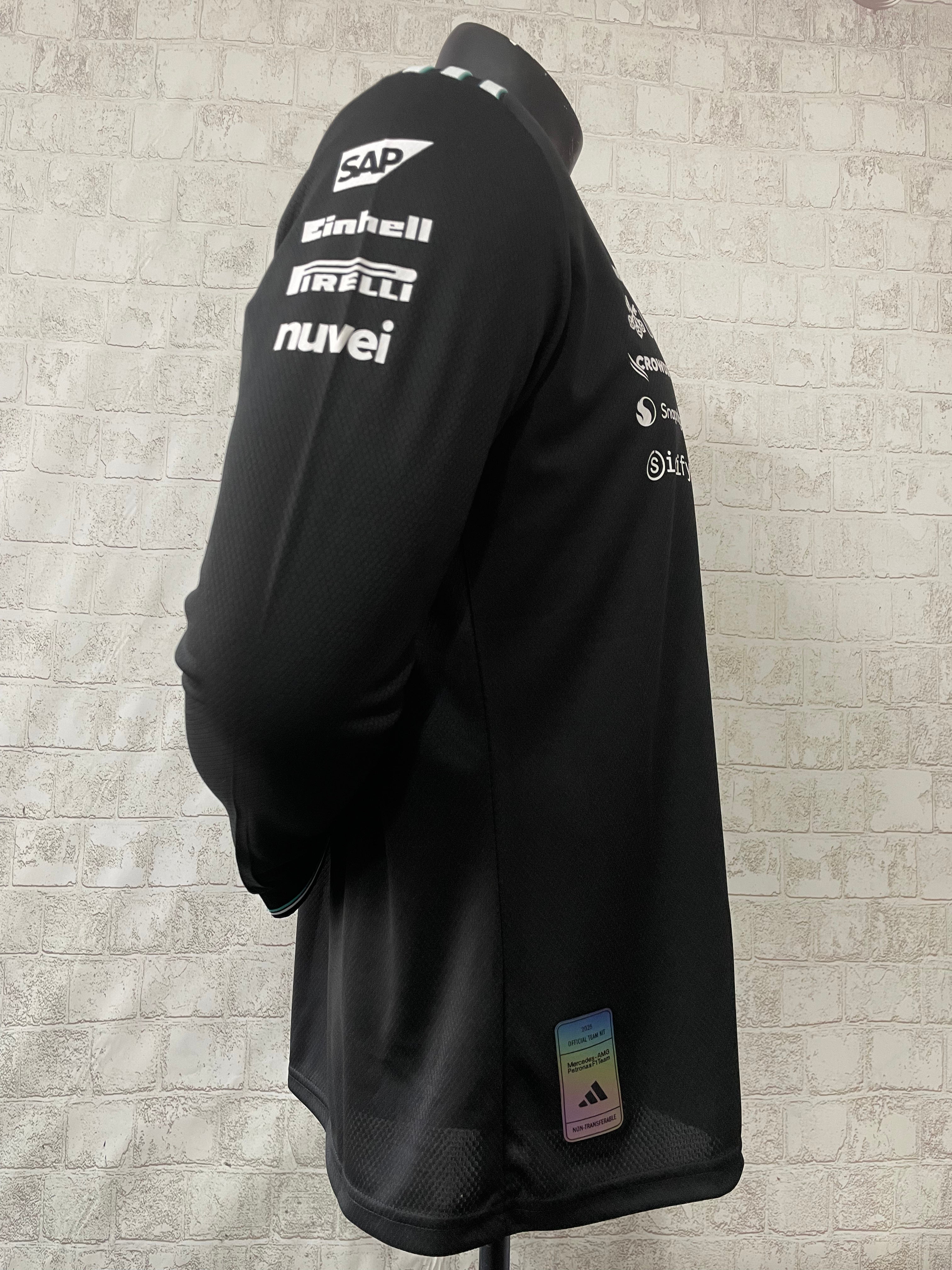 Jersey Authentic Manga Larga de Piloto del Equipo de F1 Mercedes-AMG Petronas 2025