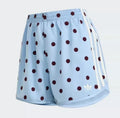 Shorts adidas Polka Dot mujer color azul cielo con lunares estilo sprinter