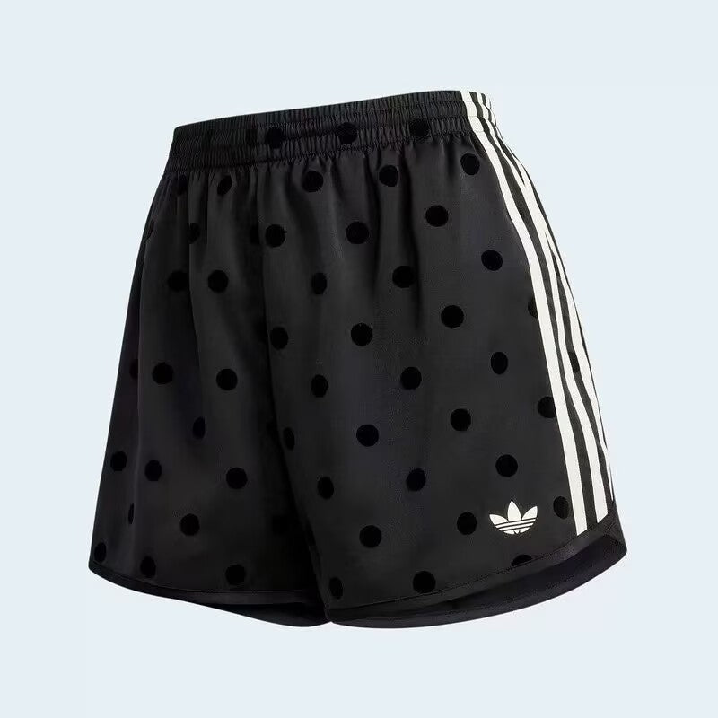 Shorts adidas Polka Dot mujer color negro con lunares estilo sprinter